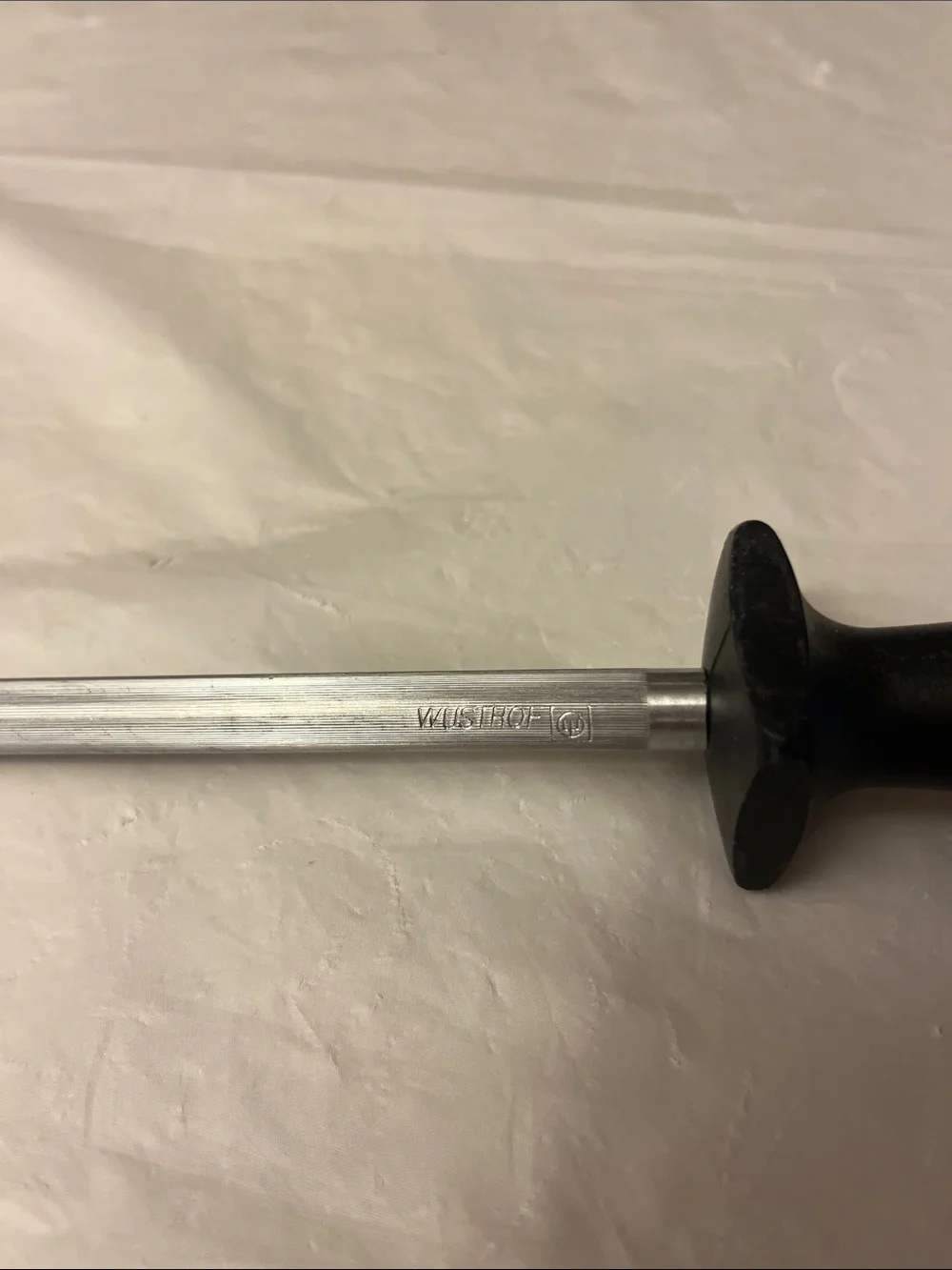 Black and Silver Knife Sharpening Steel - WÜSTHOF 9